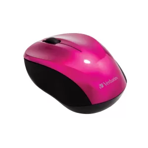 Verbatim Мишка Go Nano, безжична, оптична, USB, 1600 dpi, розова
