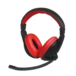 Xzero Слушалки Gaming, пълноразмерни, с микрофон, черно и червено