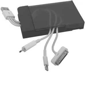 Зарядно USB универсално с 3 накрайника Черно