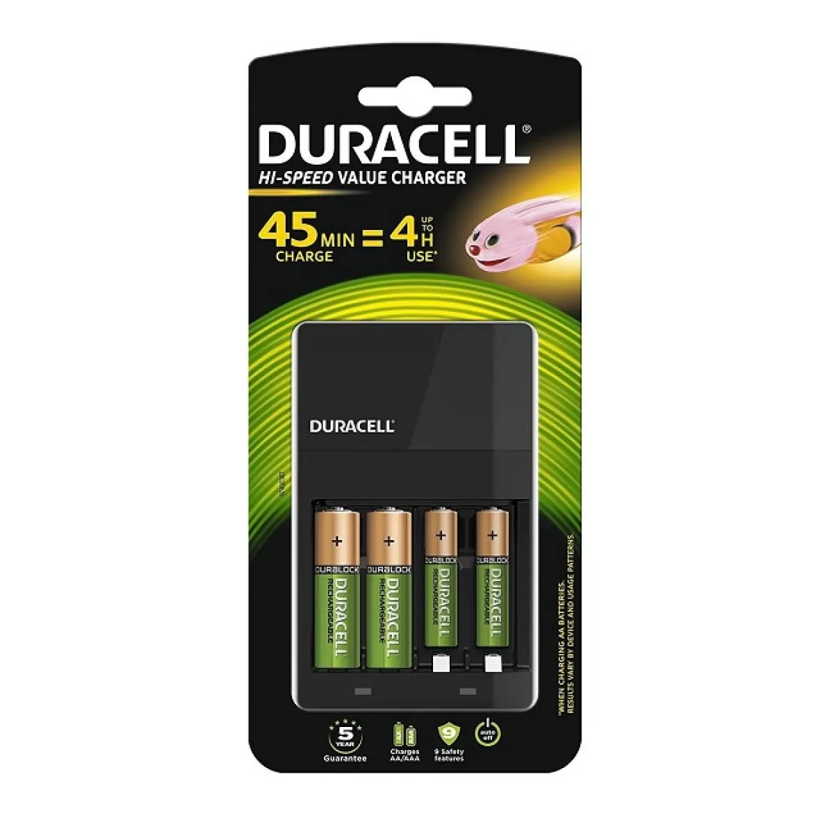 Зарядно устройство Duracel за 2 бат АA+2 бат AAA